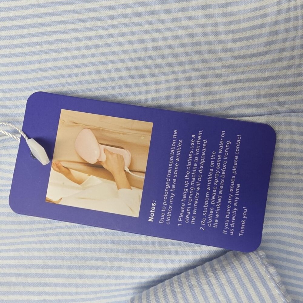 Chouyatou Shirt Dress Womens XL Blue Striped Button Front Tiered Lined Pockets - Picture 6 of 12
